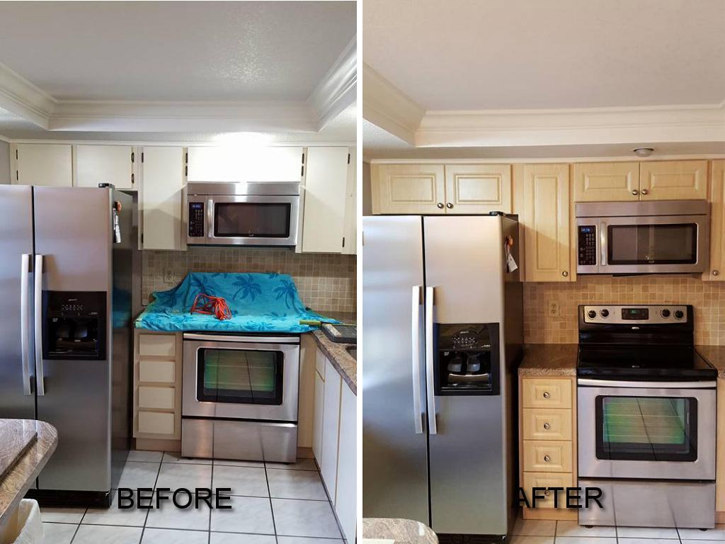 Before After Pictures Of Kitchen Cabinet Refacing Call Now For A